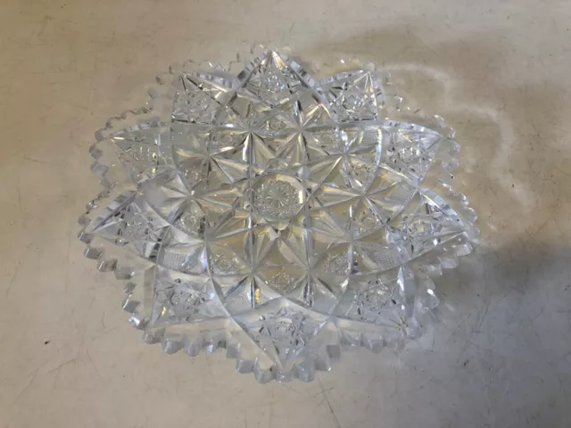 American Brilliant Cut Glass Hawkes Decorative 7 1/8" Plate