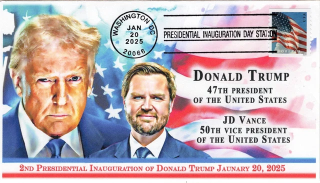 25002, 2025, DONALD Trump Inauguration, Event Cover, 4 Bar Postmark