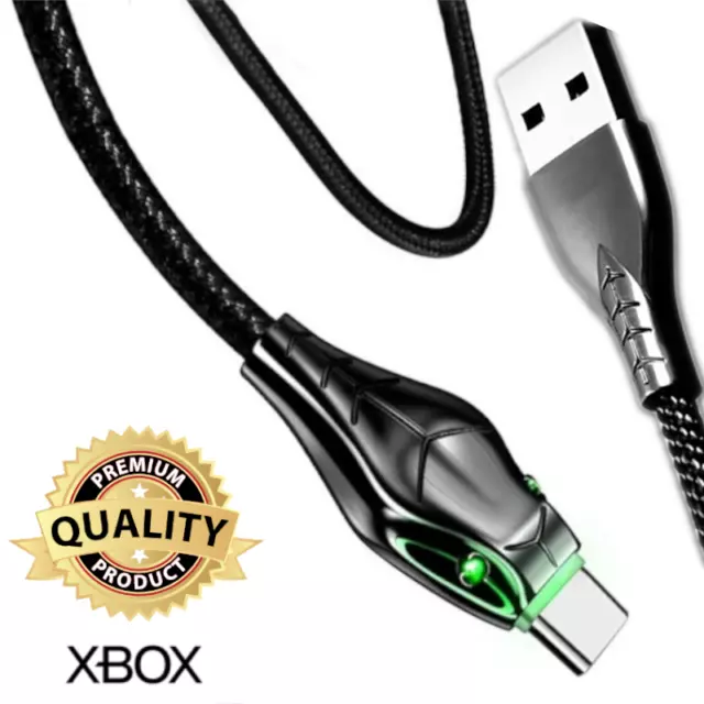 3 Meter USB Charger Charging Cable Cord for Xbox Series X S Controller with LED