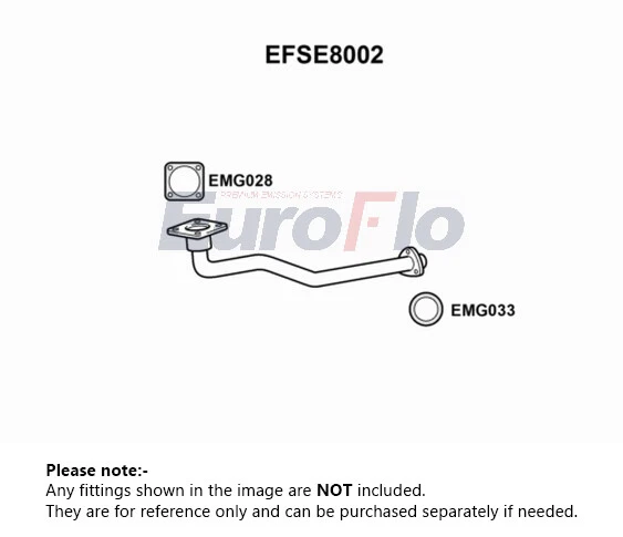 Tubo di scarico adatto VW CADDY MK2 1.9D anteriore 95-04 EuroFlo VOLKSWAGEN qualità