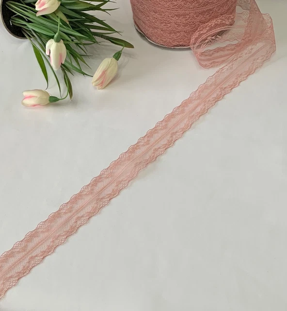 Spitzenband Spitzenborte coral zum nähen Zierband Spitze Hochzeit Kleid Bluse