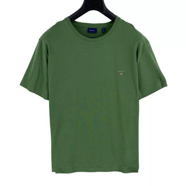 GANT Hommes Vert Original Ras Cou Manches Courtes T Shirt Taille 4XL