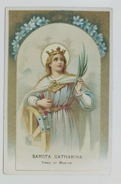 73589 Cartolina illustrata religiosa - Santa Caterina Vergine e Martire