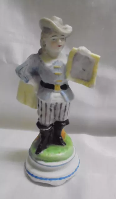 Ancien Sujet En Biscuit Polychrome Figurine N3437