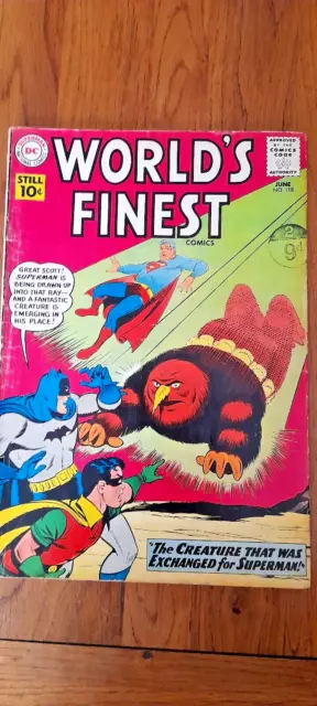 WORLDS FINEST #118 VG- DC COMICS SUPERMAN June 1961