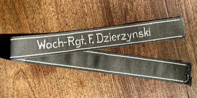 Ärmelband Wachregiment, MfS, F. Dzierzynski, DDR, Ausführung 1969, 50 cm, neu