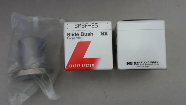 Nippon Japan SMSF-25 25mm Slide Bush Bushings Motion Linear Bearings Flange Type
