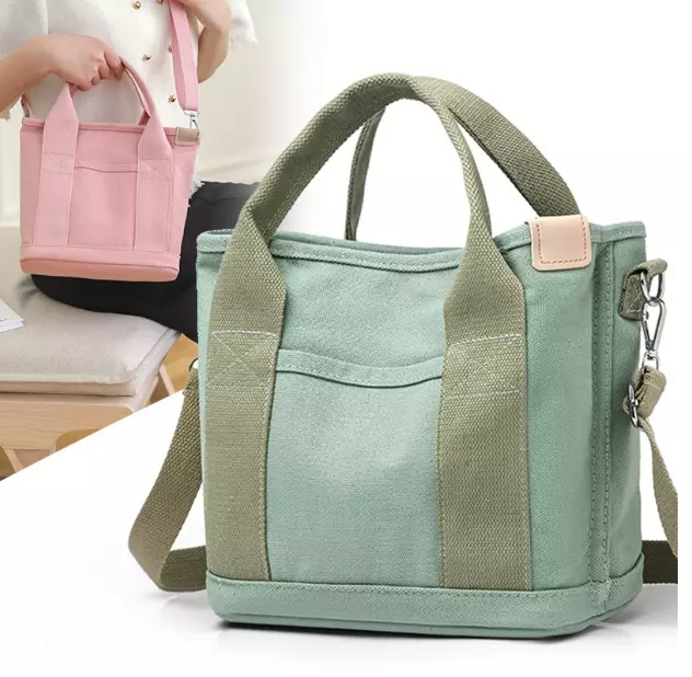 Small Tote Bag with Zipper Tote Bag for Women Canvas Crossbody Bag Shoulder Bag