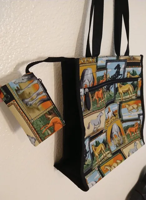 Horse Tote Bag with Coin Purse