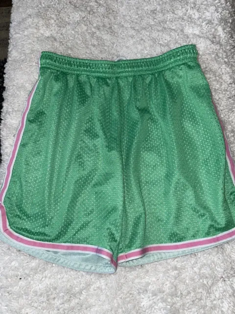SOFFE JUNIORS SZ. S Green ( Pink) Mesh Shorts. Great Shape $9.99 - PicClick