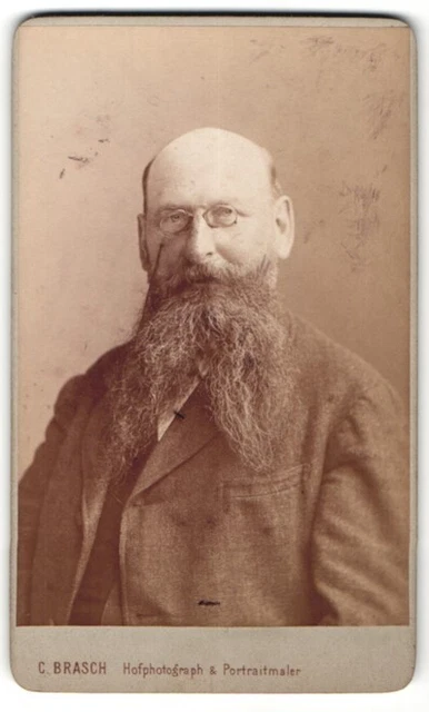 Fotografie C. Brasch, Berlin, Portrait älterer Herr mit Vollbart