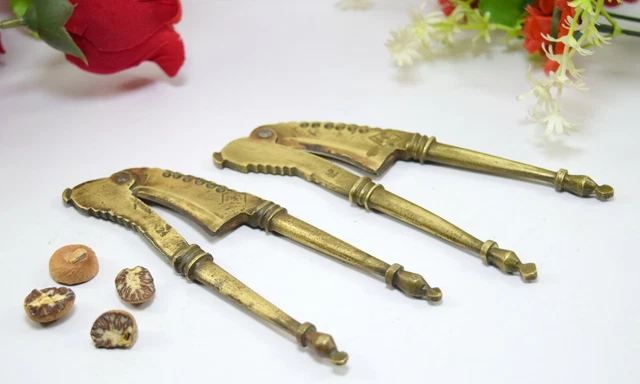Indian Collectible Nice Design Brass Betel Nut Cracker Pair Of Sarota.i12-172