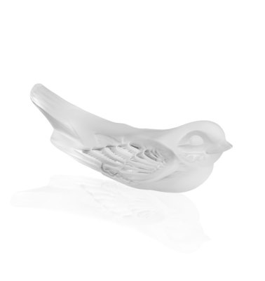 Lalique Lalique Cristal Gris Swallow Kinfe-Rest Sculpture #10645600 Marque Nib Save $ F/ 