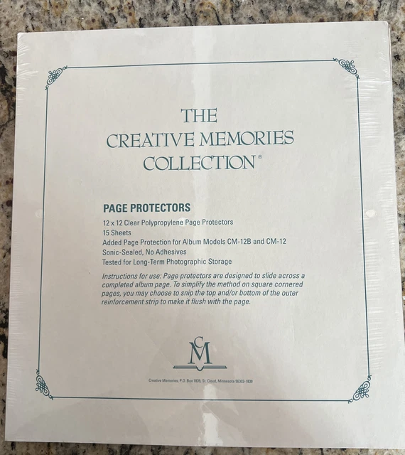 Protectores de página de 15 hojas The Creative Memories Collection CM-12, CM -12B sellados