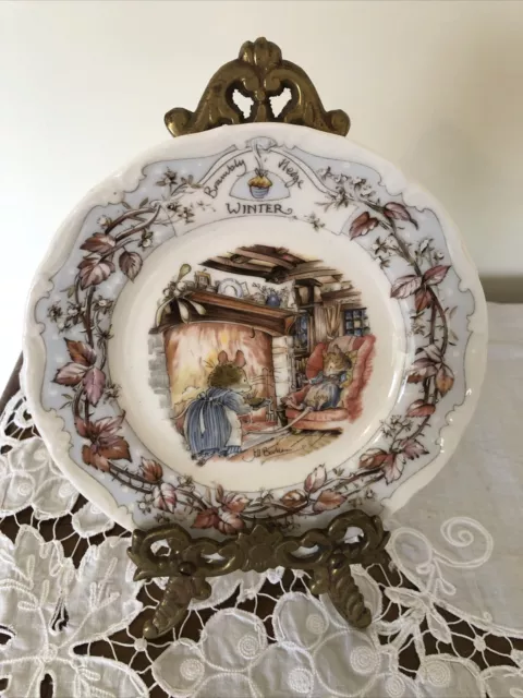 Royal Doulton Brambly Hedge The afternoon tea plate- Winter 16cm 1983 Vintage