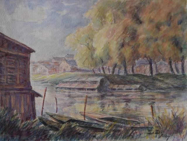 Aquarelle Originale De Louis Dupuis (1862-1951) - Vue De Bagnoles-de-l'Orne - Numéro 373