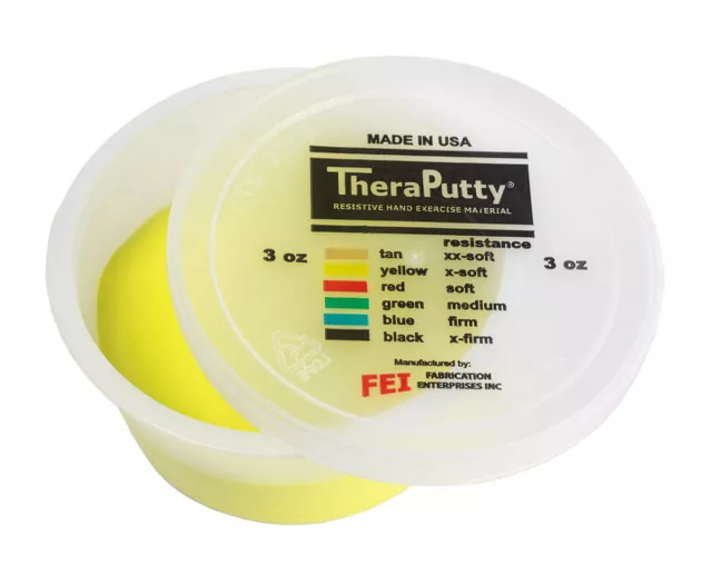 Cando Theraputty Standard Hand Exercise Putty - 3 oz - Yellow - X-soft