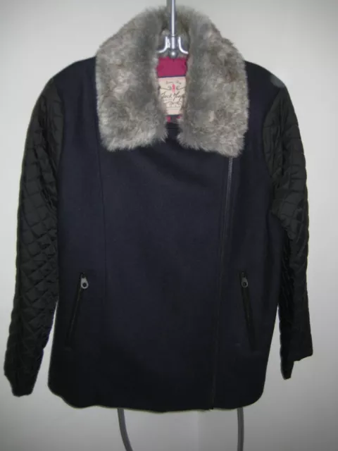 JACK MURPHY NAVY Quilted Full Zip Four Pocket Jacket Coat Size L