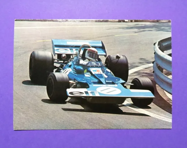alte Postkarte Jackie Stewart Tyrrell Ford Formel 1 GP Montjuic 1971, 10x15cm