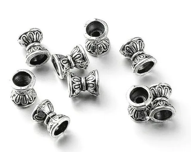 50 Perlenkappen Tibet Silber 7x5 mm Metall Spacer Für Perlenkette Schmuck M600