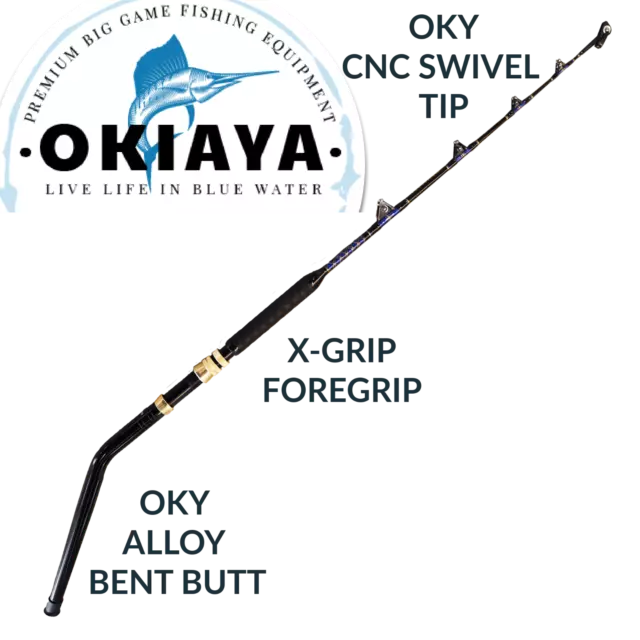 50-80 LB 5' 6 Saltwater Trolling Fishing Rod With Bent Butt and Swivel Tip  $122.84 - PicClick
