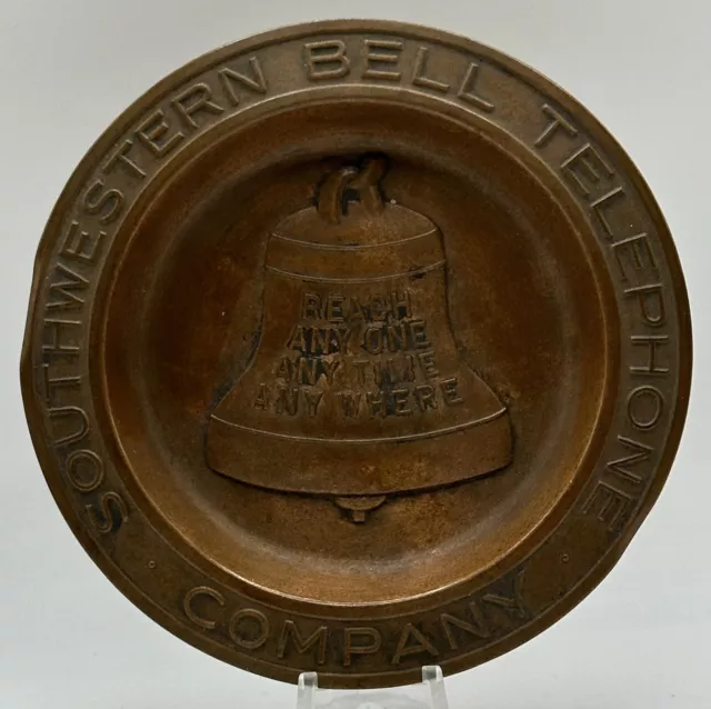 Vintage Southwestern Bell Telephone Company Copper Ashtray