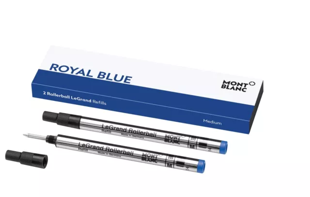 Montblanc Rollerball LeGrand Refills (M) Royal Blue 124503 – Pen Refills for ...