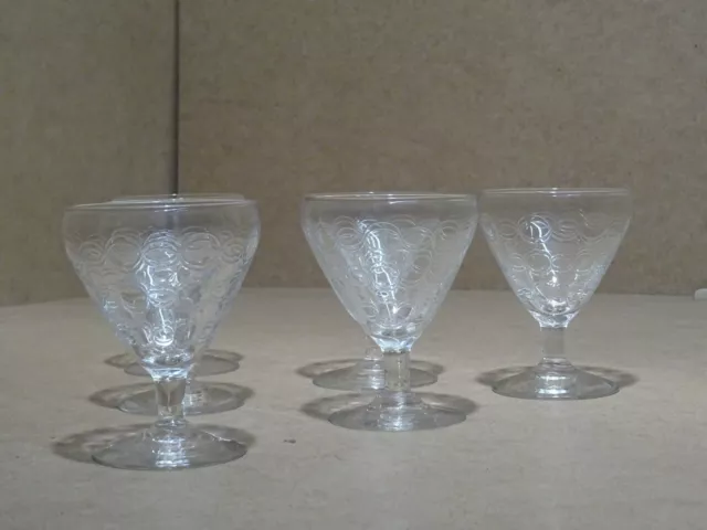 Lot de 6 petits Verres à Vin Portieux Vallerysthal