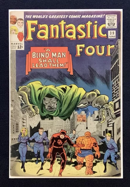 Fantastic Four #39 VG+ 4.5 Classic Doctor Doom Cover Stan Lee Marvel 1965