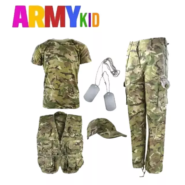 Childrens Army Clothing - KIDS CAMOUFLAGE EXPLORER ARMY KIT BTP CAMO