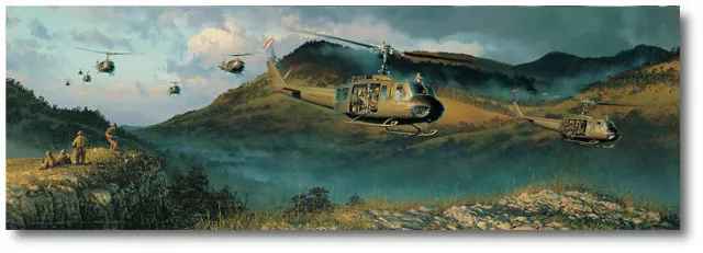 The Long Green Line by William S. Phillips - Bell UH-1 Iroquois -Gallery Wrapped