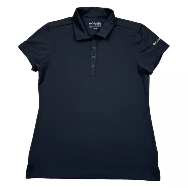 Columbia Omni-Wick Women's Golf Polo Black Size M Ladies Shirt Stretch UPF