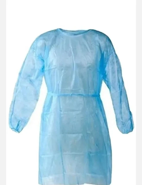 Blue Disposable Isolation Gowns (10 Count)