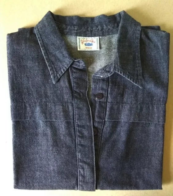 Women's Indigo Denim H&M ROCKY short sleeve Shirt Size M