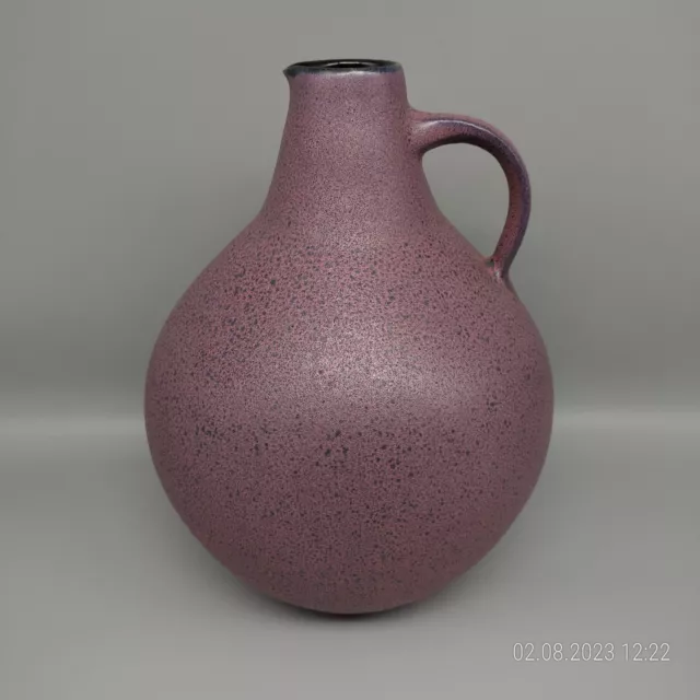 Töpferhof Römhild Studiokeramik Siegfried Gramann violette Krugvase H 25cm top