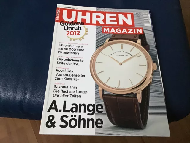 UHREN-MAGAZIN Nr 11 2011 A Lange & Söhne Saxonia Thin, Audemars Piguet Royal Oak