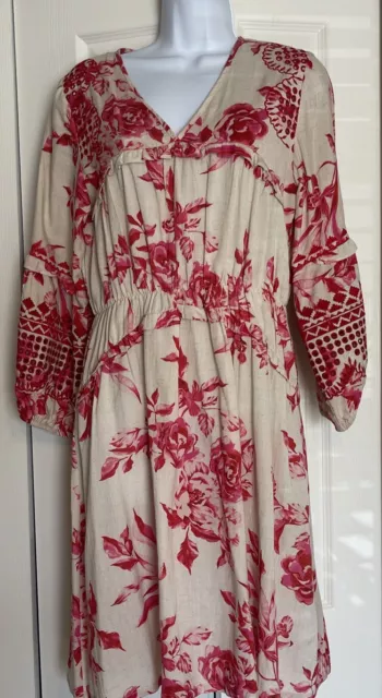 NWT!! Anthropologie VINEET BAHL Thomasine Embroidered Floral Dress ~ Small