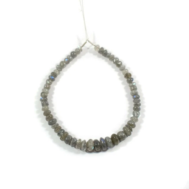 Naturel Flashy Labradorite Lisse Rondelle Gemme Perles À La Main 5-9 MM Brin