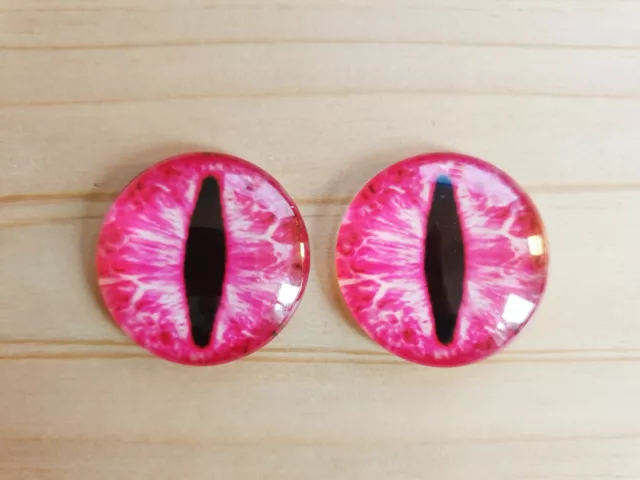 2 x Augen Cabochons ♥ zum Basteln/Schmuckherstellung Zubehör Rund Ø 35mm