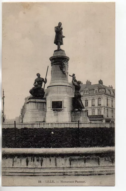 LILLE - North - CPA 59 - Le monument Pasteur - view 2