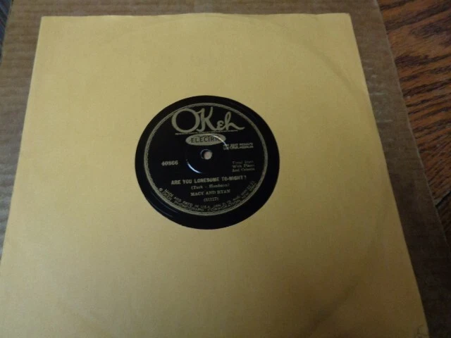 1927 OKEH eléctrico 78/MACY y dúo vocal SMALLE con piano... ¡Celeste/E!¡!