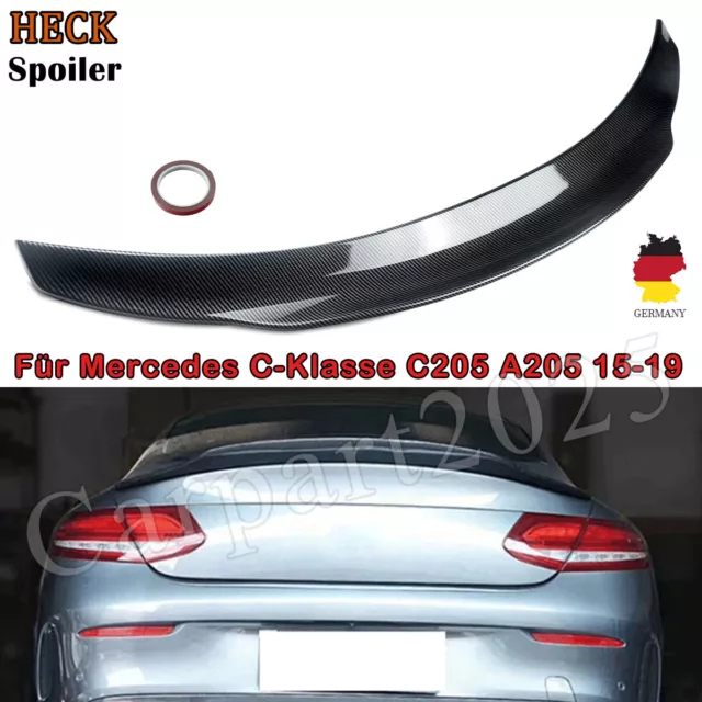 PSM Style Heckspoiler Lippe Carbon Schwarz für Mercedes C Klasse C205 Coupe C63