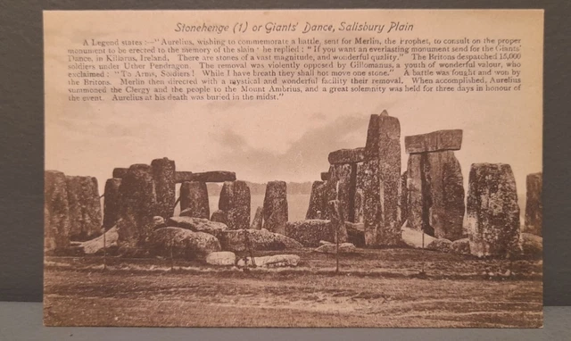 VINTAGE STONEHENGE GIANTS Tanz 1920er Jahre Postkarte Wiltshire ...