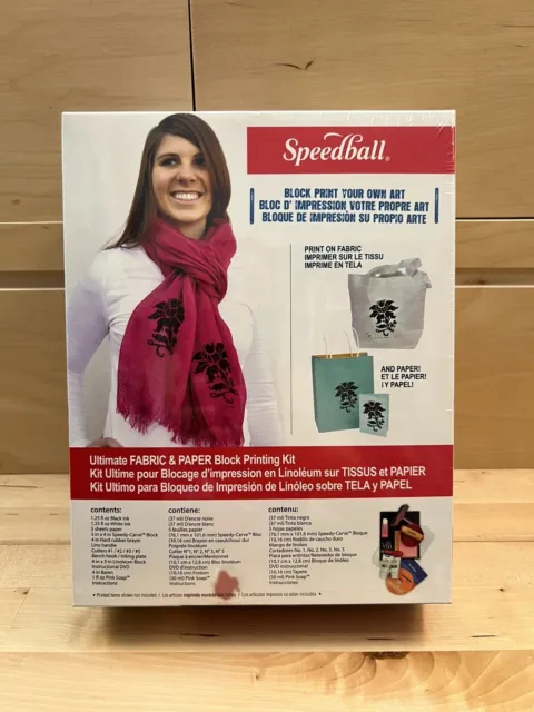 Speedball Ultimate Fabric & Paper Block Printing Kit #3478 PREOWNED/SEALED