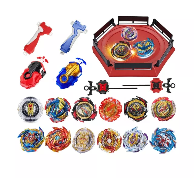 Bey Burst Gyro Toy Set with Arena Metal Fusion Attack Top Grip Toy Great Birt...