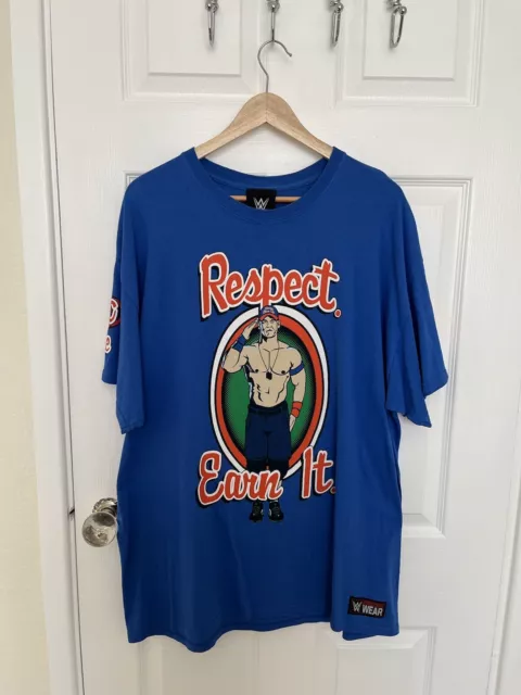 Authentic Tour Respect Never Give Up John Cena Can’t C Me Blue T Shirt XL