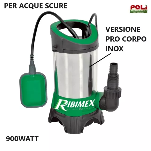 Pompa Sommersa Ribimex Per Acque Scure Prpvc901Cip 900W Inox