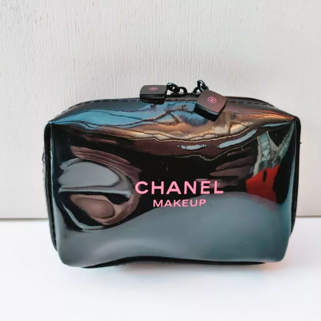 🖤Chanel Beauty Cosmetic Make Up Clutch / Pouch Bag Black Large 🖤Authentic  Gift