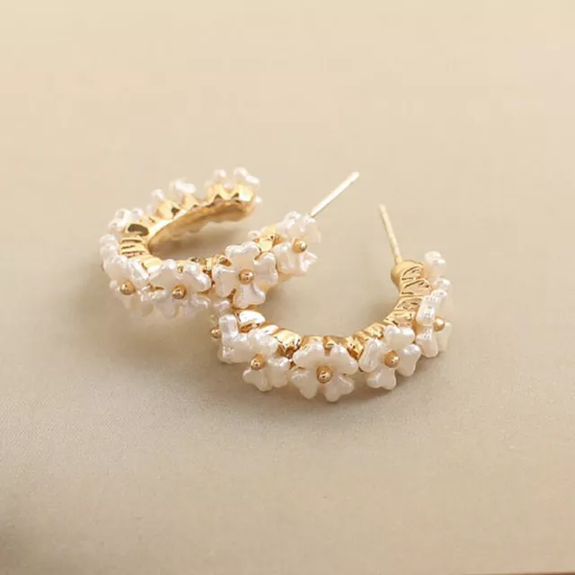 Women Earrings Exquisite Pearl Stud Earring Wedding Accessories Pendant JewelTM 3