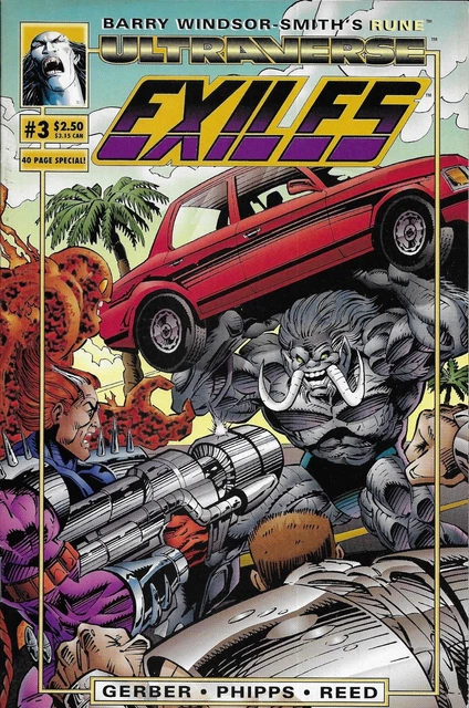 Exiles Comic 3 Cover A First Print 1993 Steve Gerber Phipps Reed Owsley Malibu